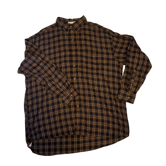 Geoffrey Beene Other - Plaid Men's Shirt - Black and Brown